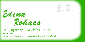 edina rohacs business card